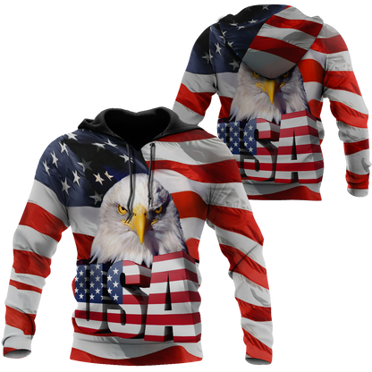 Independence Day American Eagle 3D All Over Printed Shirts Hoodie DD06122003