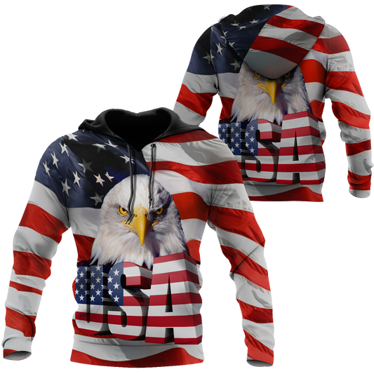 Independence Day American Eagle 3D All Over Printed Shirts Hoodie DD06122003