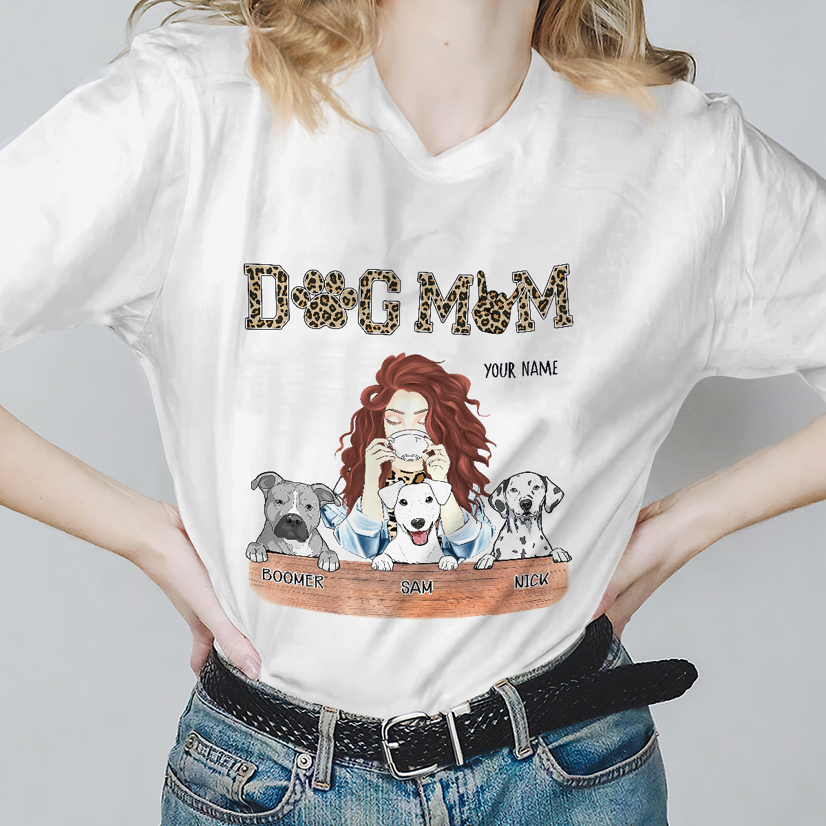 Personalized Dog T-shirt Dog Mom