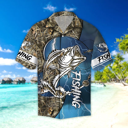 Bass fishing Sport - Blue version Hawaii Shirt TR2707201S