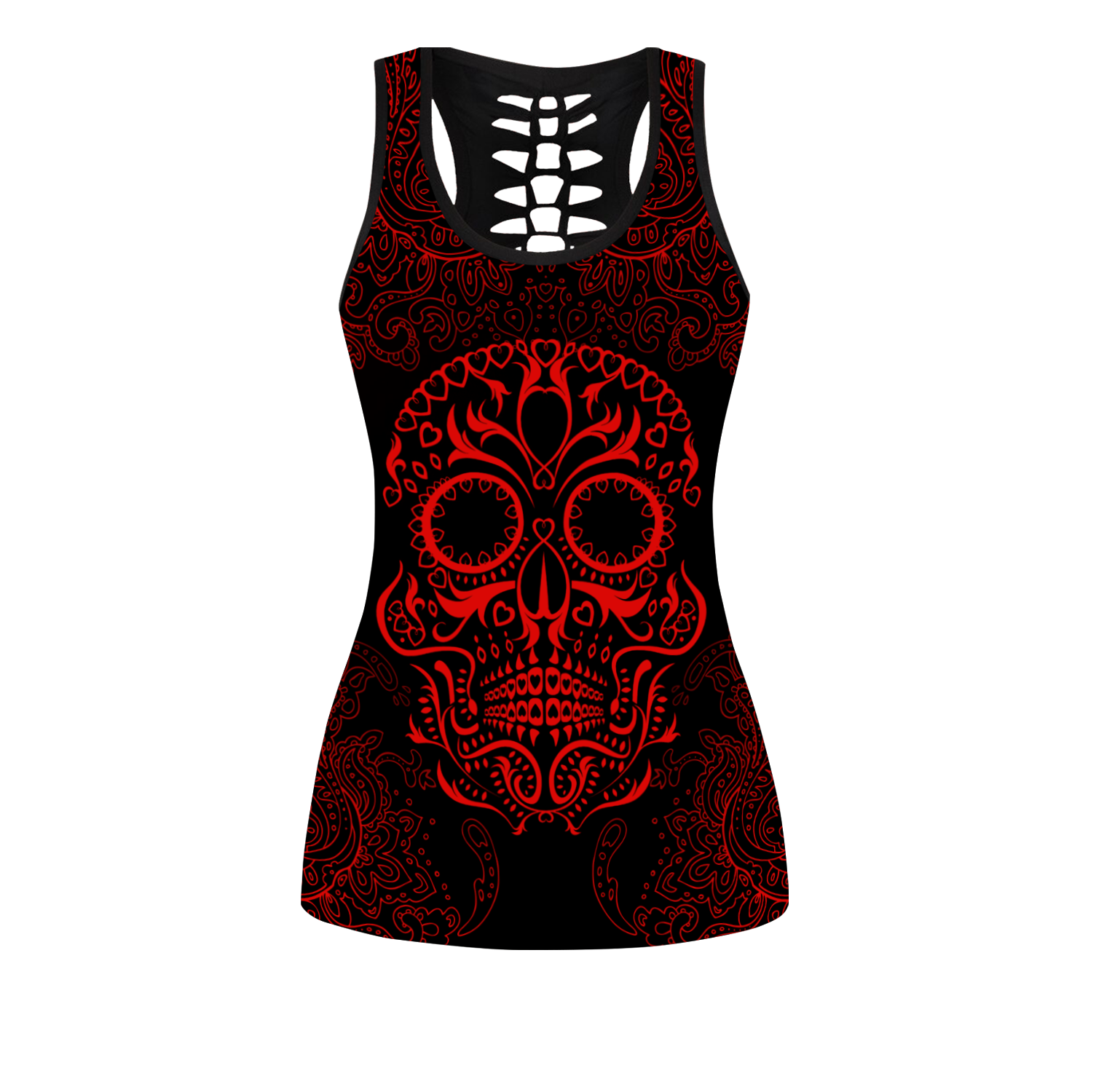 Love Skull tanktop & legging outfit for women Pi130503 - Amaze Style™-Apparel
