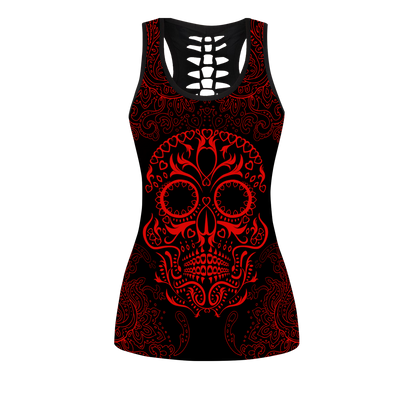 Love Skull tanktop & legging outfit for women Pi130503 - Amaze Style™-Apparel