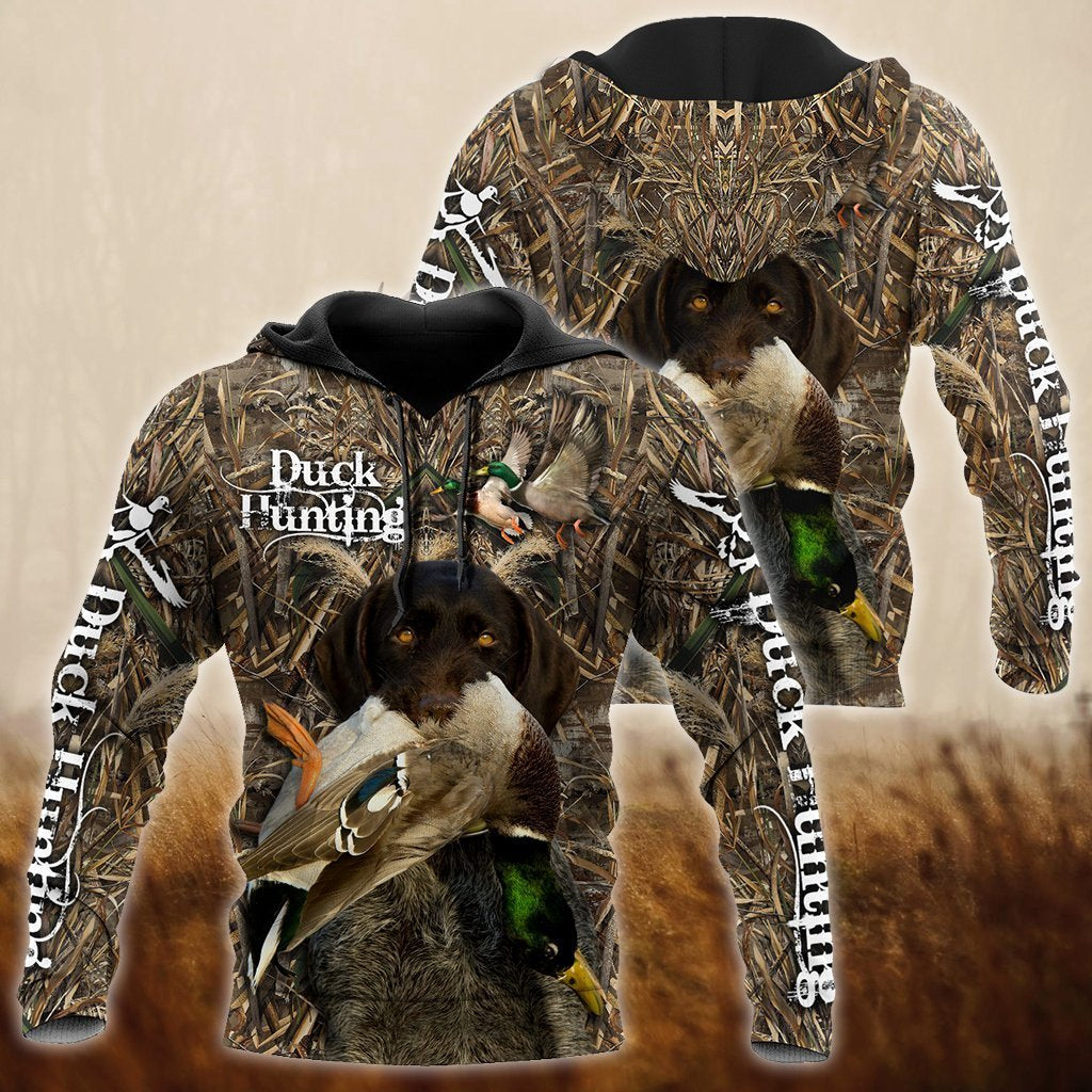 Personalized Name Hunting Camo 3D Unisex Shirts Duck Hunting Labrador Retriever