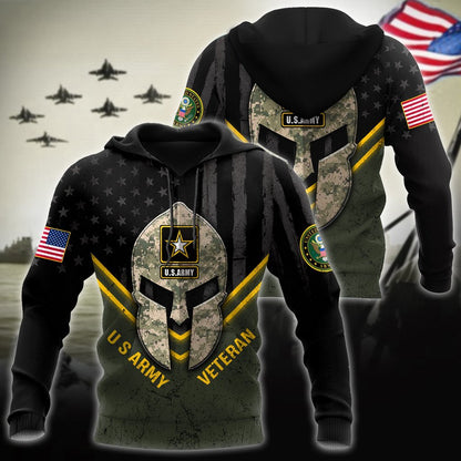 Spartan Soldier US Veteran 3D All Over Printed Shirt Hoodie Pi21082002