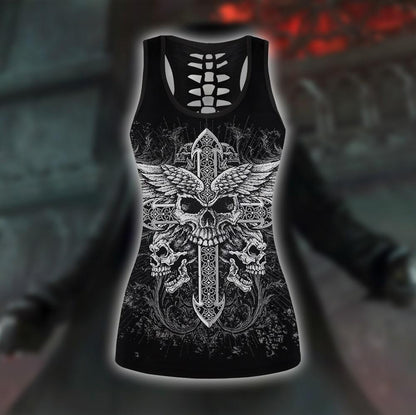 Cross Skull Tattoo Combo Outfit For Women AM092040-LAM
