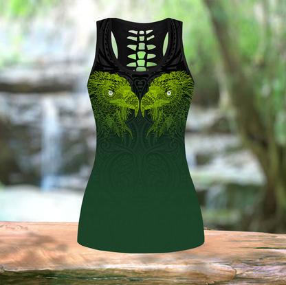 Combo Aotearoa Maori New zealand tank top & leggings outfit for women
