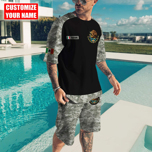 Personalized Name Mexico Combo T-shirt and Short 3D All Over Printed