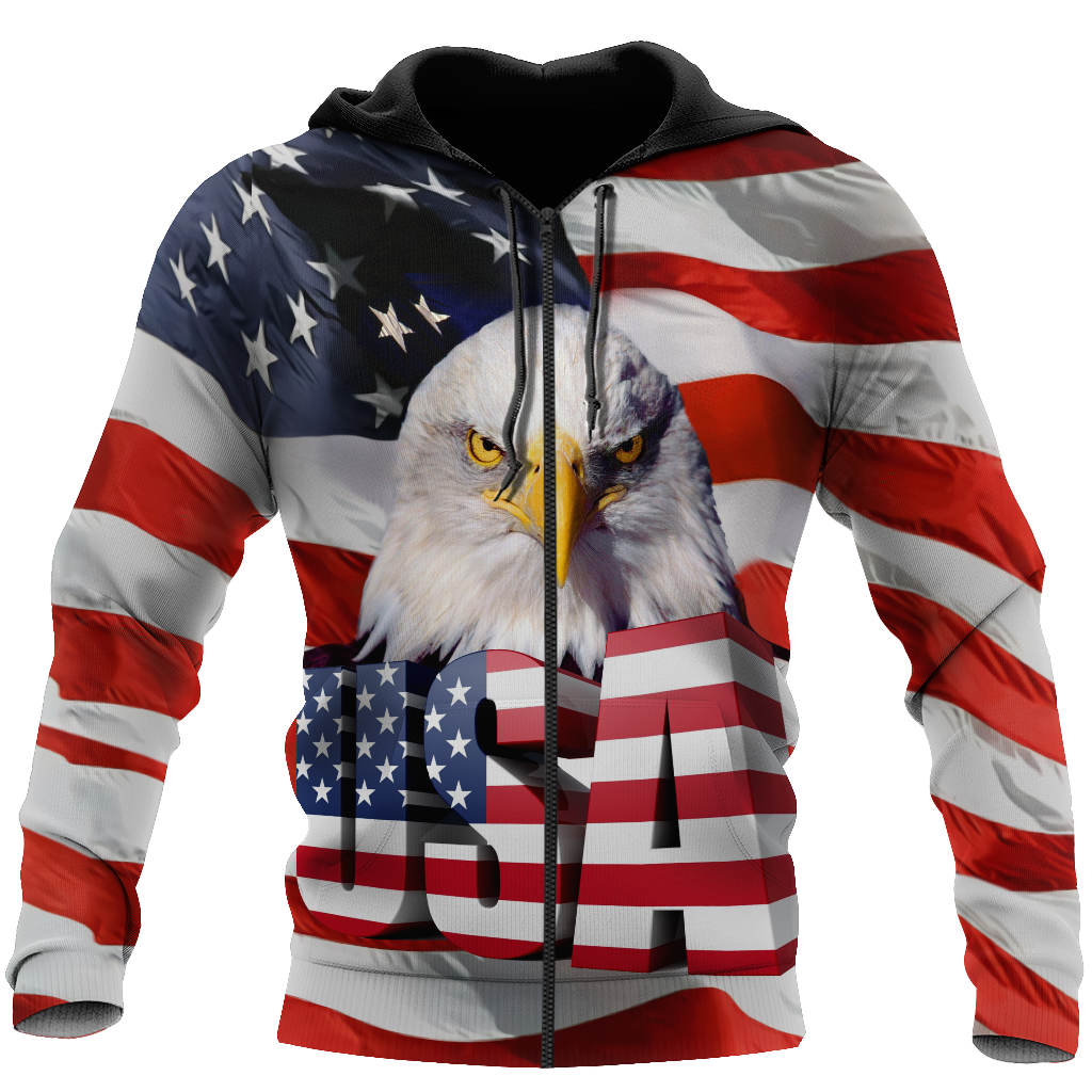 Independence Day American Eagle 3D All Over Printed Shirts Hoodie DD06122003