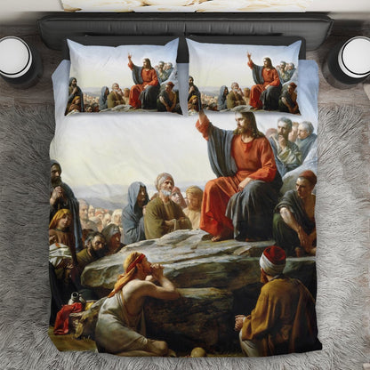 Christian Jesus Sermon on the Mount Bedding Set HV