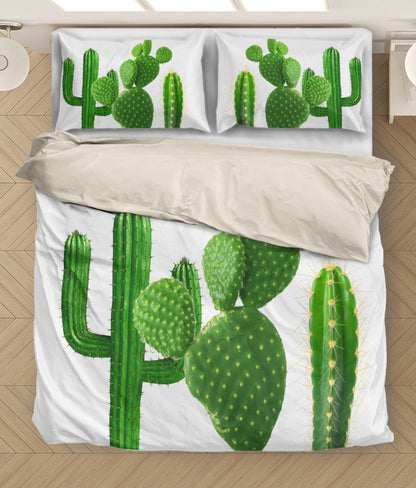 Green Cactus Garden Bedding Set HAC120603-NM-Bedding Set-NM-Twin-Vibe Cosy™