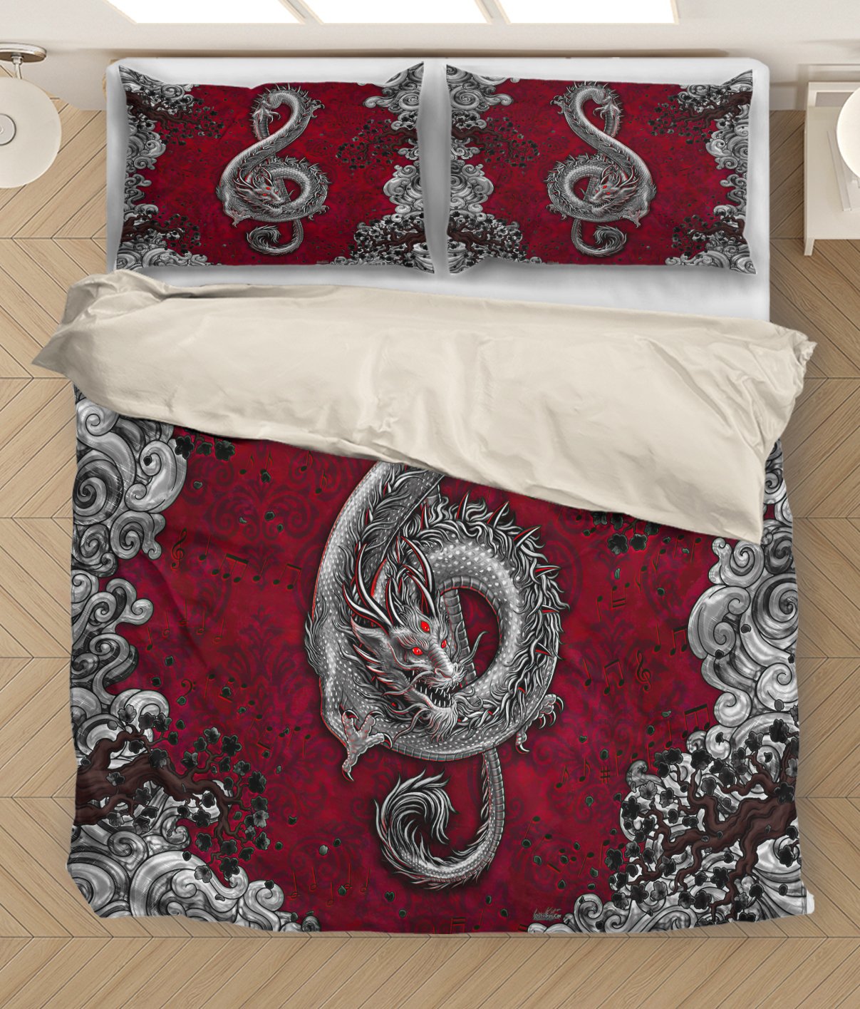 Dragon Music Art Bedding Set HAC160602-NM-Bedding Set-NM-Twin-Vibe Cosy™