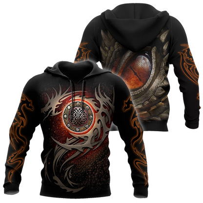 3D Armor Tattoo and Dungeon Dragon Hoodie Pi150101-Apparel-NM-Hoodie-S-Vibe Cosy™