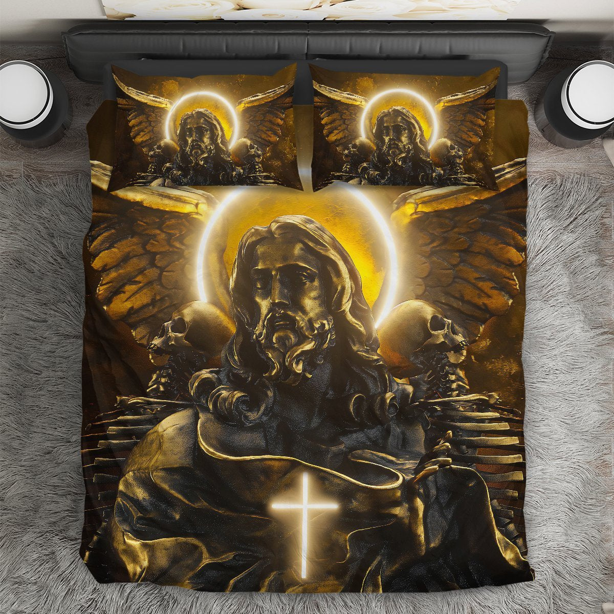 Christian Jesus Memento Mori Bedding Set HV