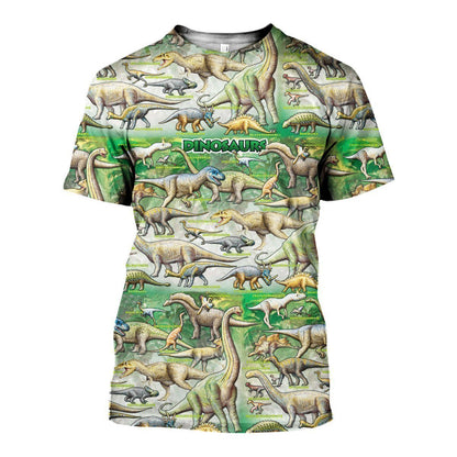 3D All Over Printed Dinosaurs Art Shirts And Shorts - Amaze Style™-3D All Over Printed Clothes