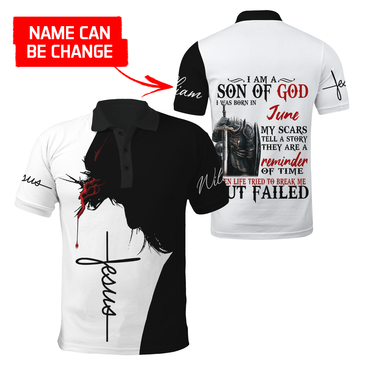 June Guy - Son of God Custome Name 3D All Over Printed Hoodie