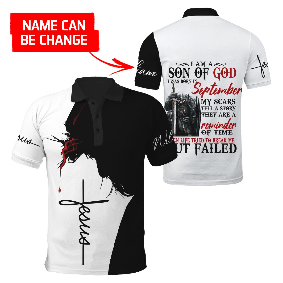 September Guy - Son of God Custome Name 3D All Over Printed Shirts For Men and Women MH141120S9