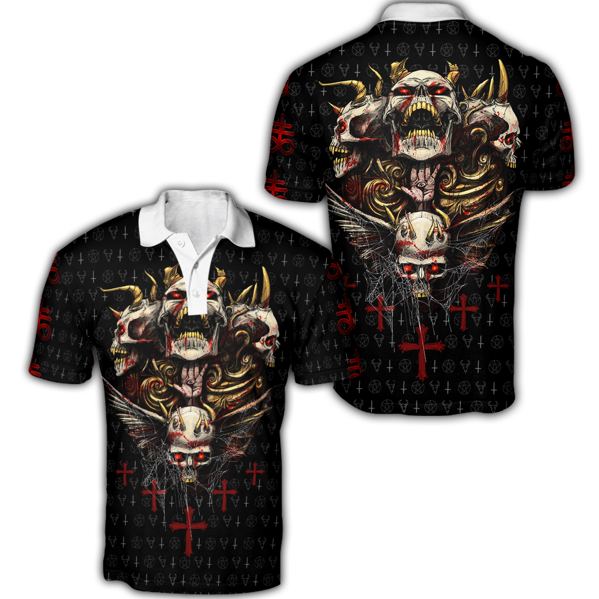 Red Eyes Skull Hoodie For Men And Women
