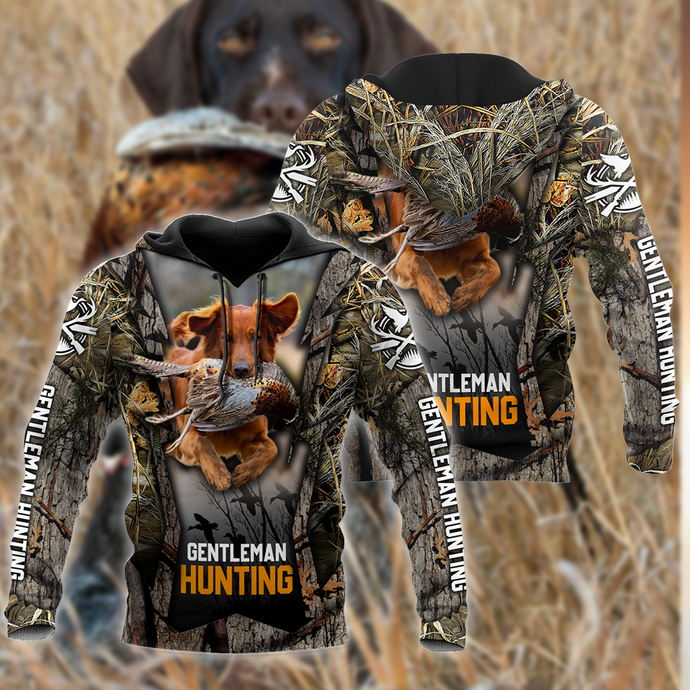 Hunting Dog 3D Over Printed Unisex Deluxe Hoodie ML