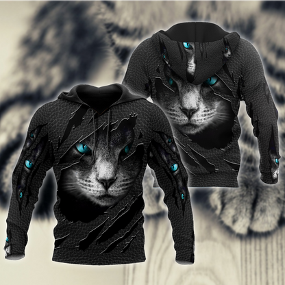 Hiden Cat Black cat 3D printed shirts for men and women