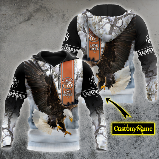 Customize Name Eagle 3D All Over Printed Shirts