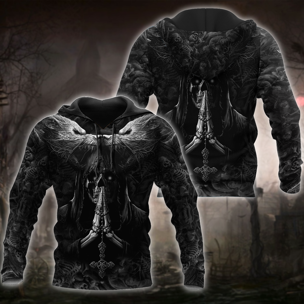 Skull 3D All Over Printed Unisex Shirts Wolf Skull