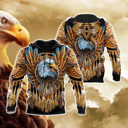 Eagle Dreamcatcher Native American Hoodie 3D All Over Printed Shirts LAM2022091-LAM