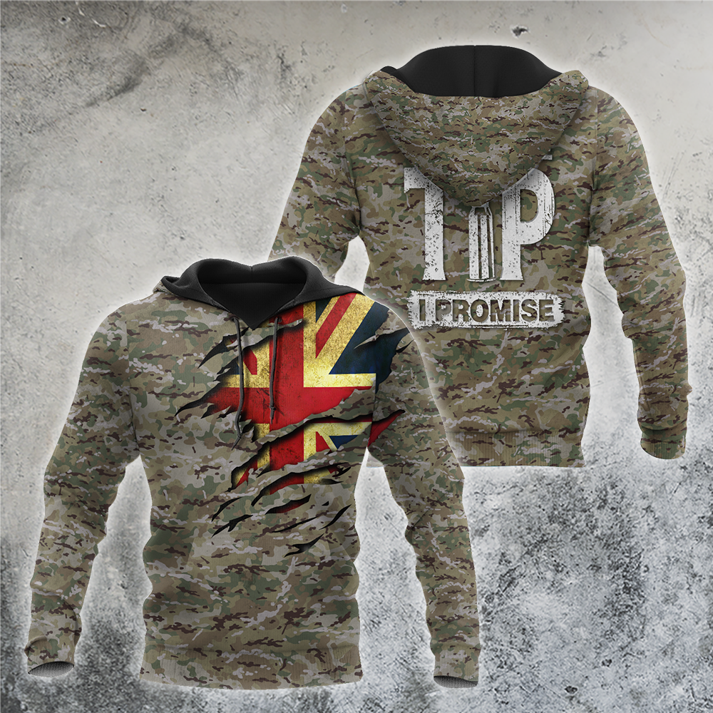 British Camo Just the tip I promise 3D Design Print Shirts