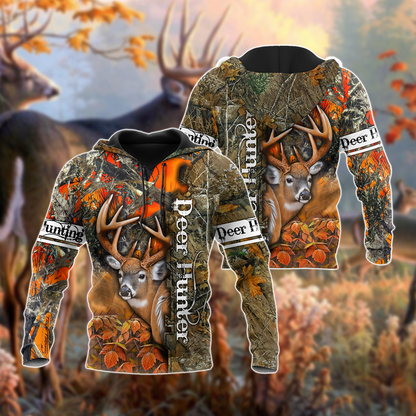 Deer Hunter Orange Camo Unisex Shirts