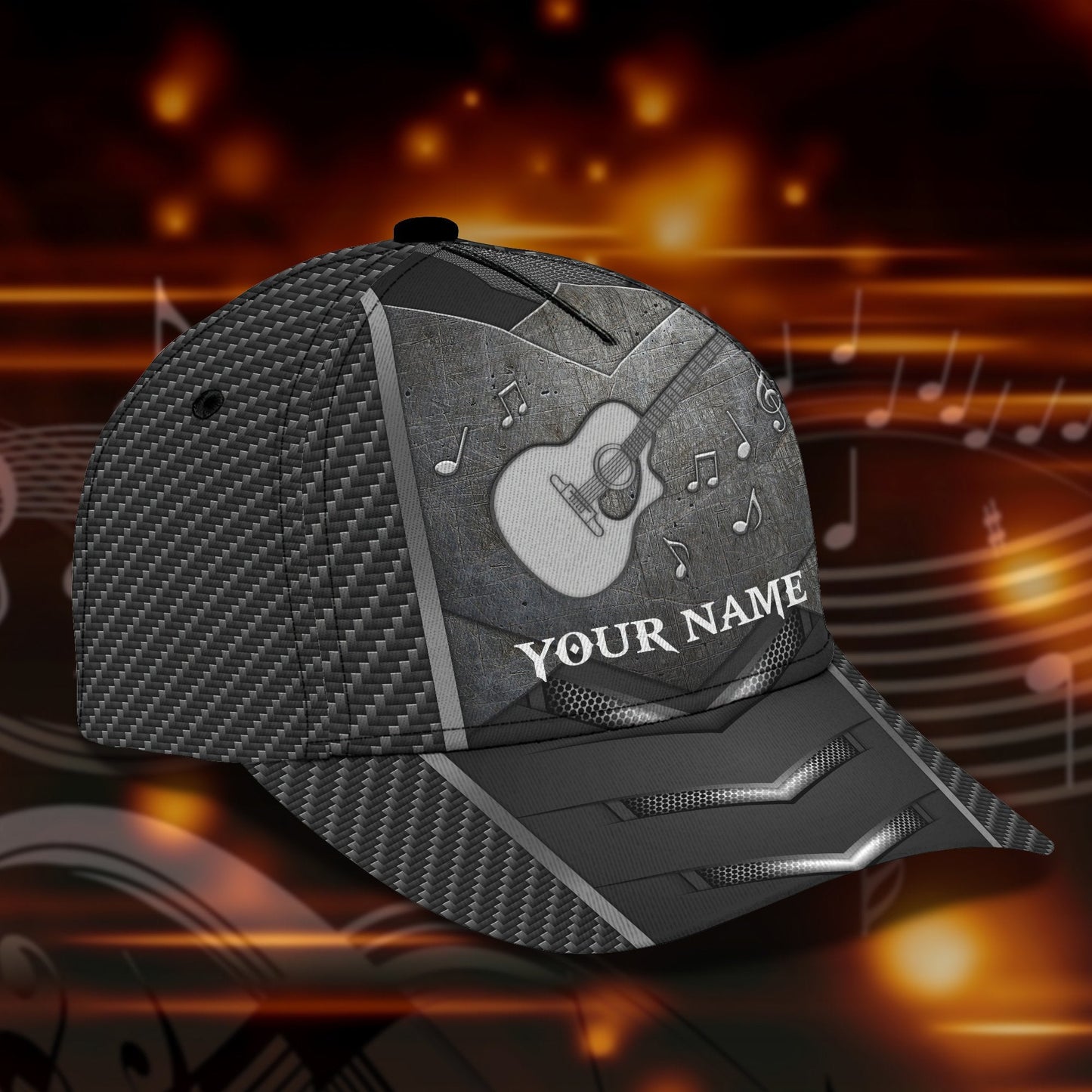 Personalized Guitar 3D Printed Cap