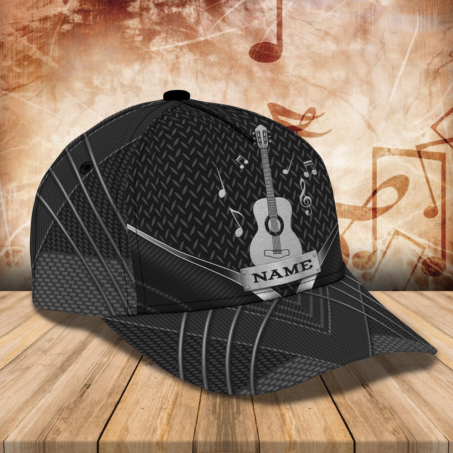 Personalized Guitar 3D Printed Cap