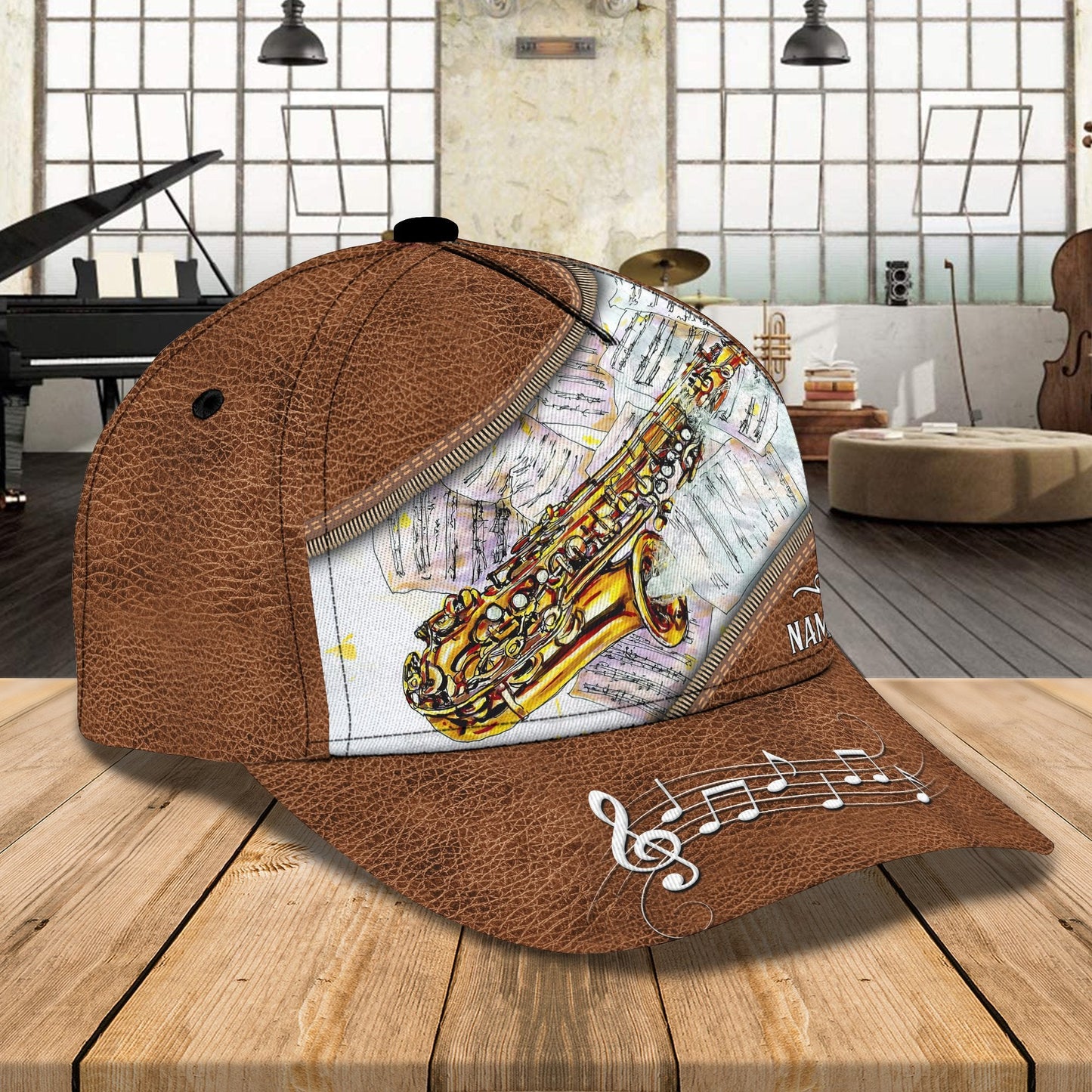 Personalized Saxophone 3D Printed Cap