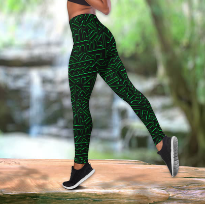 New zealand lion maori reggae tank top & leggings outfit for women