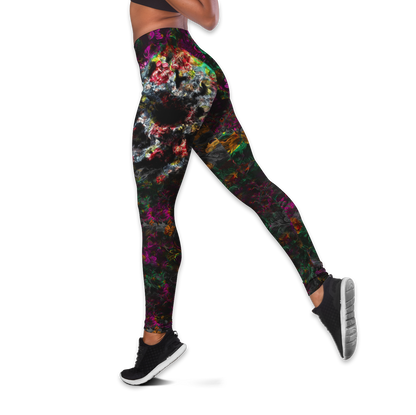 Love Skull tanktop & legging outfit for women Pi130501 - Amaze Style™-Apparel