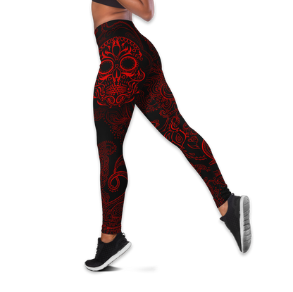 Love Skull tanktop & legging outfit for women Pi130503 - Amaze Style™-Apparel
