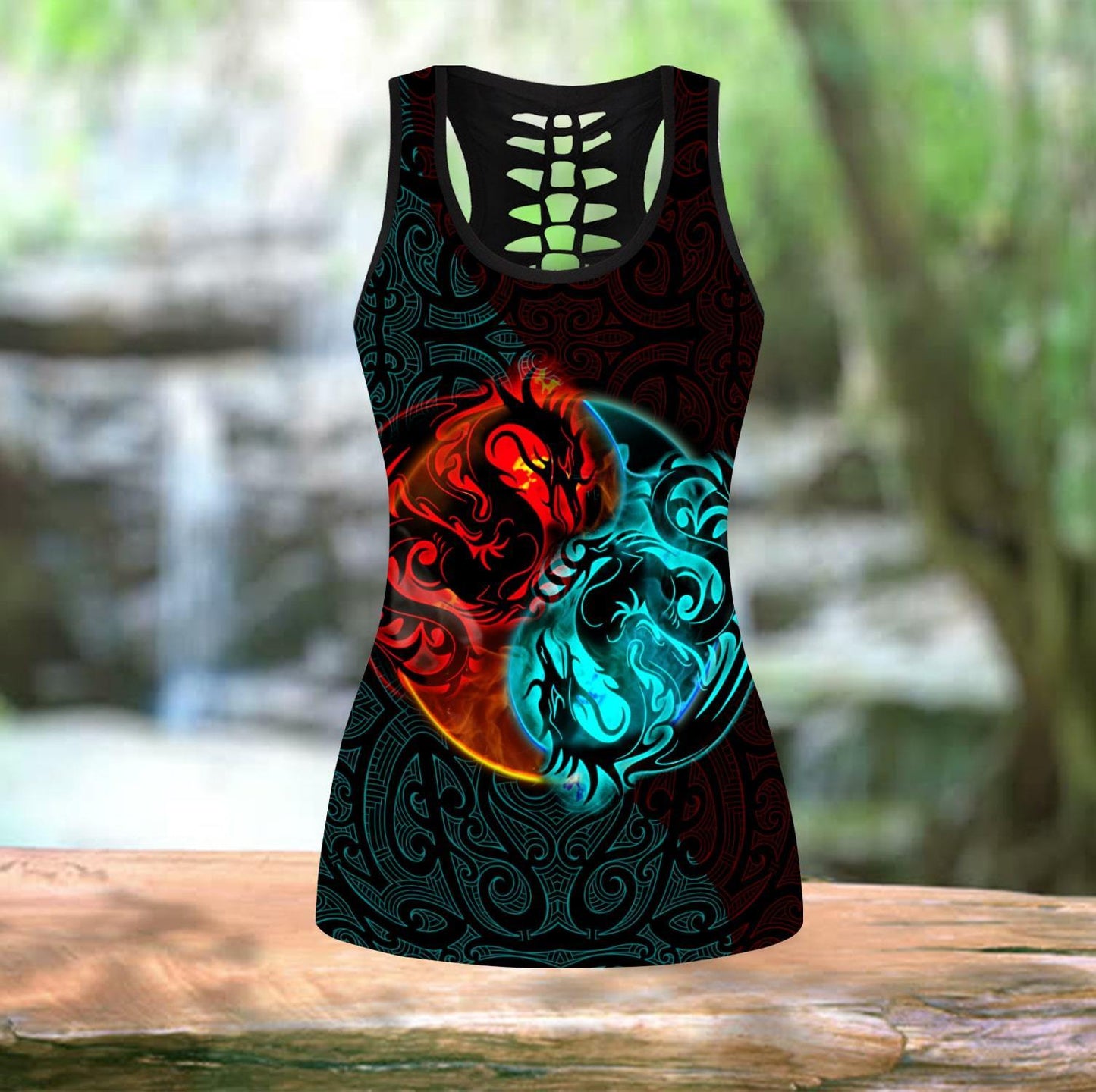 Dragon Yin&Yang Art 3D Over Printed Legging & Tank top-ML
