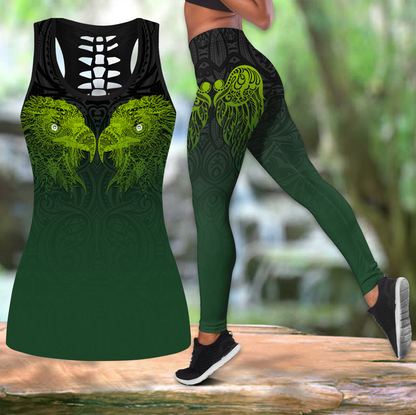 Combo Aotearoa Maori New zealand tank top & leggings outfit for women