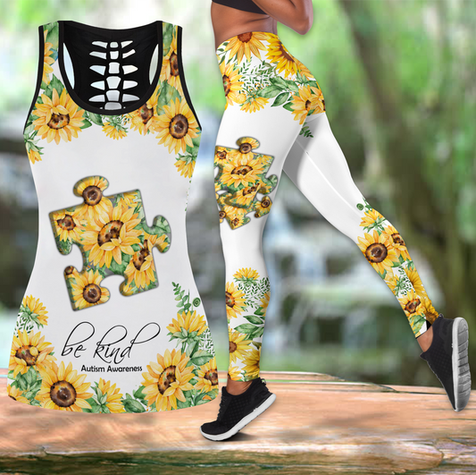 Be Kind -Autism Awearness Combo Tank + Legging JJ12062001