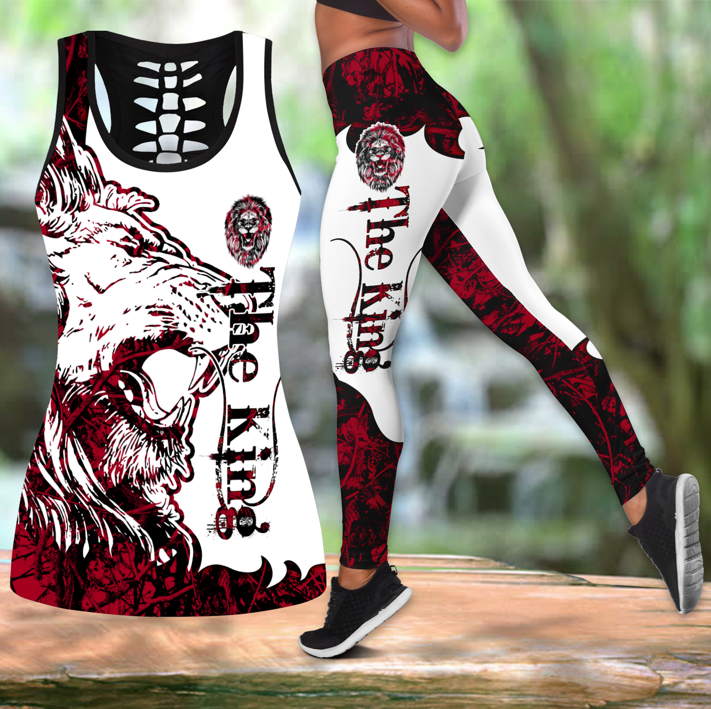 tattoos legging + hollow tank combo JJW21082001S