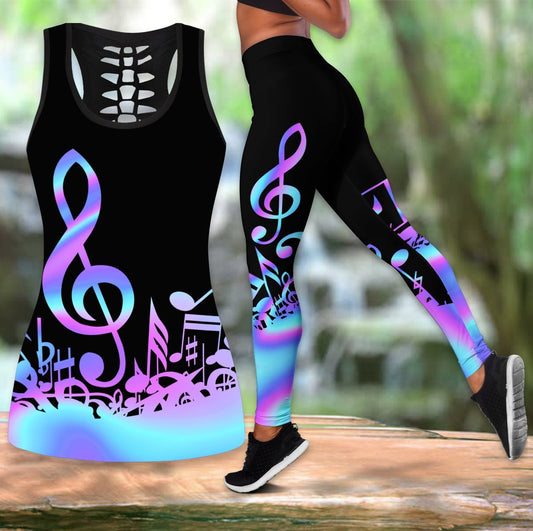 Purple Music Notes Combo Tank + Legging