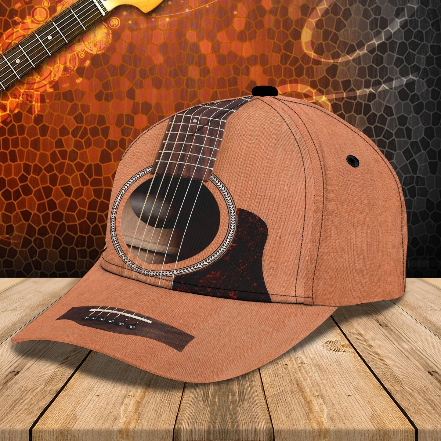 Personalized Guitar 3D Printed Cap
