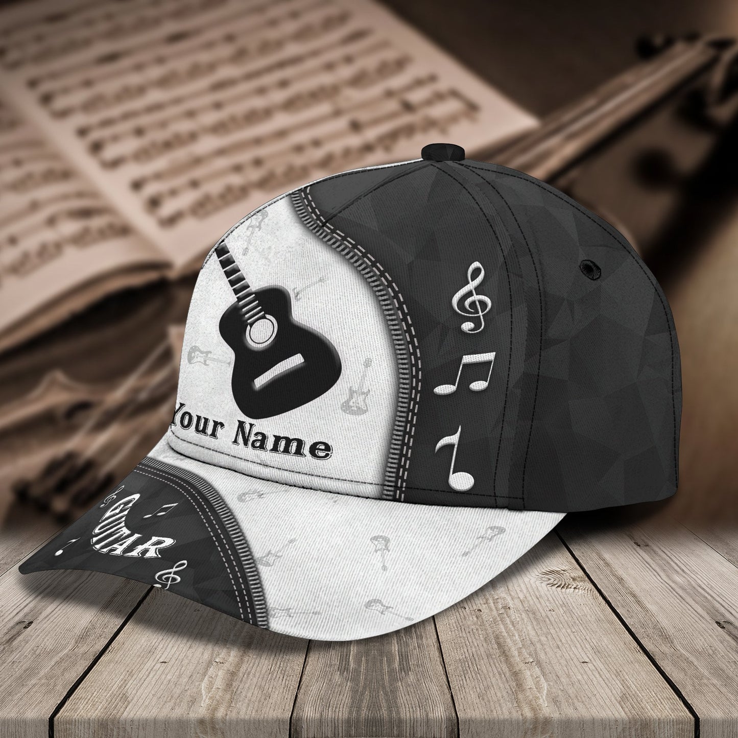 Personalized Guitar 3D Printed Cap