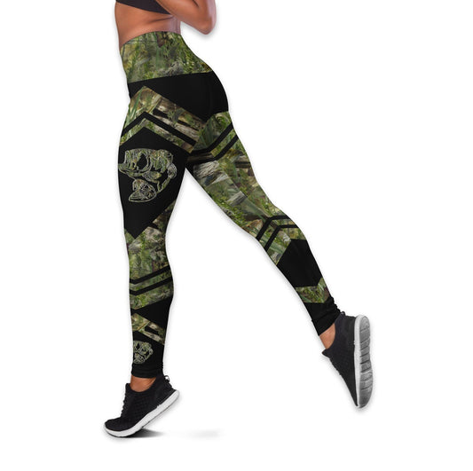 Beautiful Camo Bass Fishing Combo Legging + Tank HC27513 - Amaze Style™-Apparel