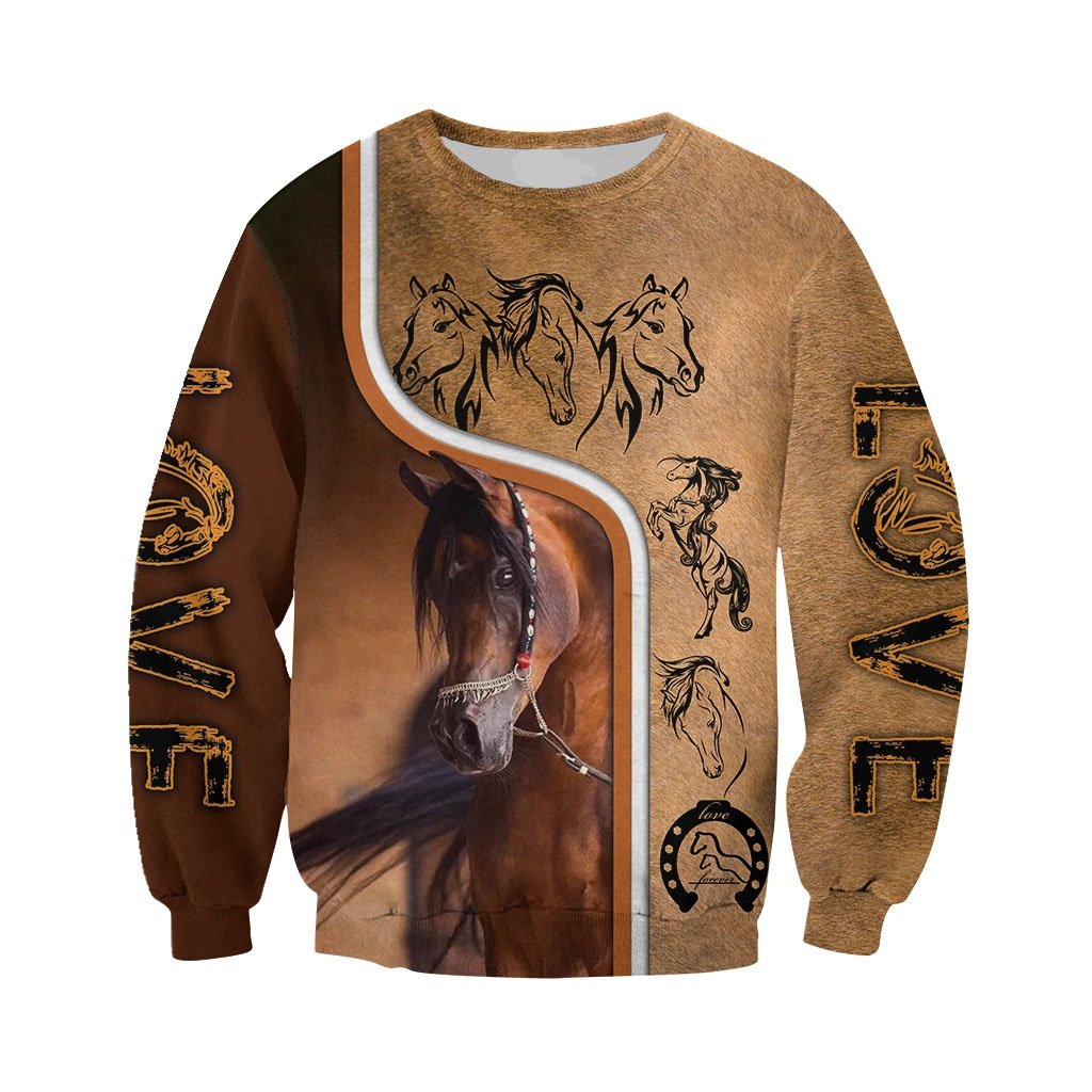 Premium Love Horse 3D All Over Printed Unisex Shirts