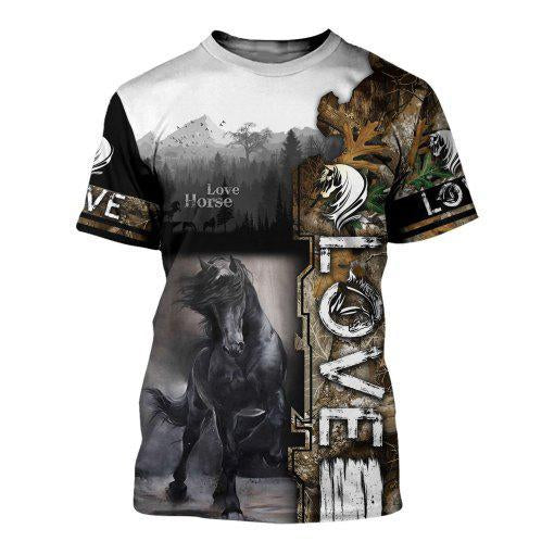 Love Horse 3D All over print for Men and Women shirt HR13 - Amaze Style™-Apparel
