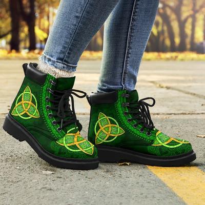 Irish Saint Patrick's Day Shamrock All Season Boots NM030307-Apparel-NM-US5 (EU38)-MEN'S ALL SEASON BOOTS-Vibe Cosy™