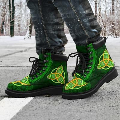 Irish Saint Patrick's Day Shamrock All Season Boots NM030307-Apparel-NM-US5 (EU38)-MEN'S ALL SEASON BOOTS-Vibe Cosy™