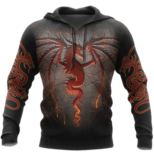 3D Armor Tattoo and Dungeon Dragon Hoodie TShirt for Men and Women NM050918-Apparel-NM-Hoodie-S-Vibe Cosy™