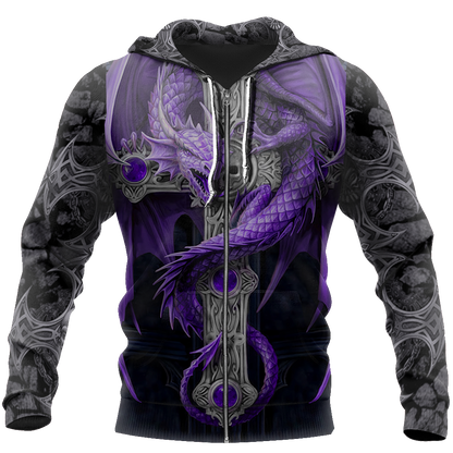 3D Tattoo and Dungeon Dragon Hoodie T Shirt For Men and Women NM050923 - Amaze Style™-Apparel