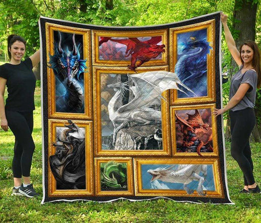 Dragon Skull Quilt NM050930-Quilt-NM-Queen-Vibe Cosy™
