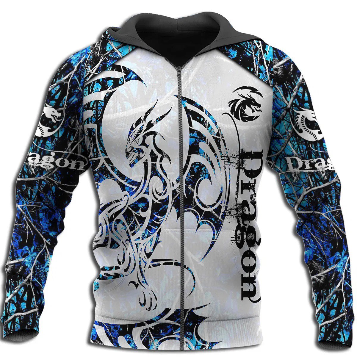 3D Tattoo and Dungeon Dragon Hoodie T Shirt For Men and Women NM050945-Apparel-NM-Zipped Hoodie-S-Vibe Cosy™